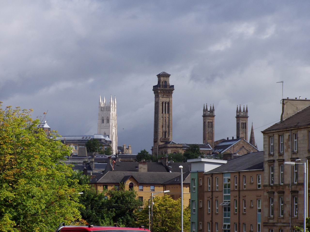 Glasgow, widok na wieże