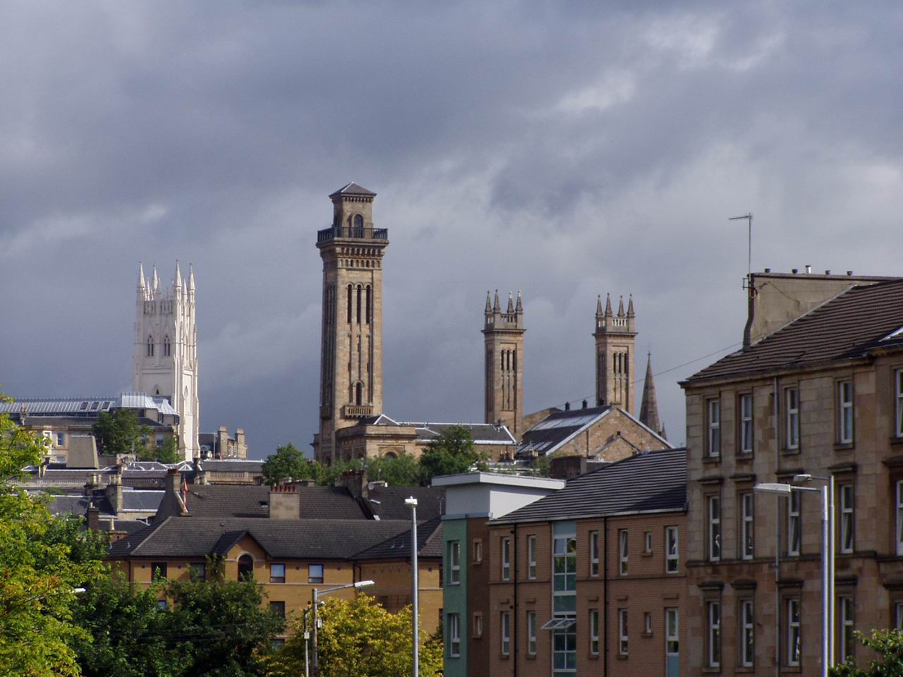 Glasgow, widok na wieże